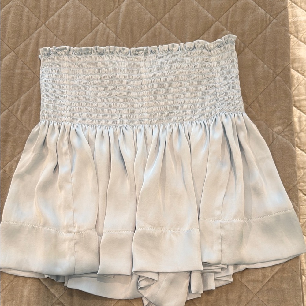 KOCH light blue smocked skirt/shorts